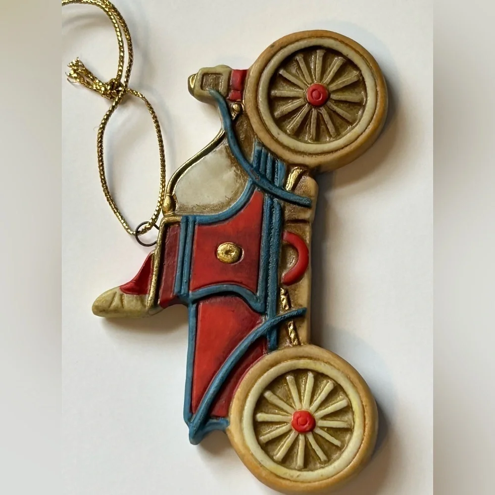 NOS Set of 3 Car Vintage Christmas Ornaments With Tags Limited Edition Decor MCM
